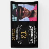 Banderoles 21e anniversaire Modèle photo légendaire (Vertical)
