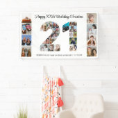 Banderoles 21e Anniversaire Numéro de fête 21 Photo Collage (En situation)