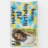 Banderoles 21e anniversaire Tie Dye One Photo (Vertical)