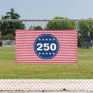 Banderoles 250 étoiles et rayures rouge blanc et bleu patriot