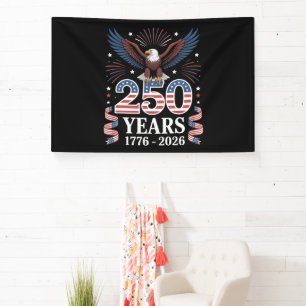 Banderoles 250e anniversaire USA 1776 2026 Aigle patriotique