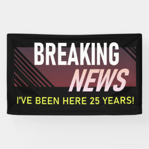 Banderoles 25 ans Anniversaire du travail Appréciation de l'e