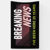 Banderoles 25 ans Anniversaire du travail Appréciation de l'e (Vertical)