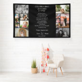 Banderoles 25 ans mariage anniversaire photo collage modifiab (Insitu)