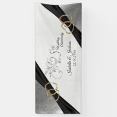 Banderoles 25e anniversaire d'argent / Anniversaire (Vertical)