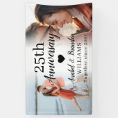 Banderoles 25e anniversaire du Mariage Custom 2 Collage photo (Vertical)