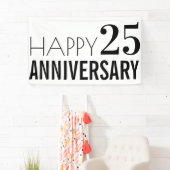 Banderoles 25e anniversaire du Mariage d'argent (En situation)