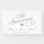Banderoles 25e anniversaire du Mariage d'argent (Horizontal)