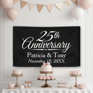 Banderoles 25e anniversaire du Mariage Personnalisé