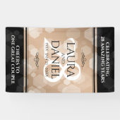 Banderoles 28e anniversaire du Mariage de lin élégant (Horizontal)