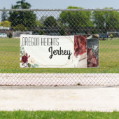 Banderoles 2,5 po x 6 po Faire-part d'affaires White Roses Go (En situation)