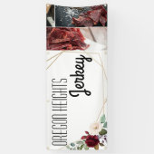 Banderoles 2,5 po x 6 po Faire-part d'affaires White Roses Go (Vertical)