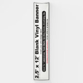 Banderoles 2,5 pouces x 12 pouces Concevez votre propre (Vertical)