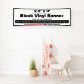 Banderoles 2,5 pouces x 8 pouces Concevez votre propre banniè (En situation)