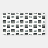 Banderoles 2 logos simple logo répétitif | Blanc (Horizontal)