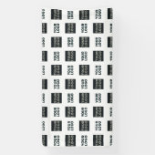 Banderoles 2 Logos Simples Logos Répétitifs | Blanc (Verticale)