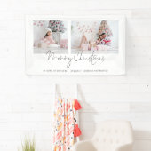 Banderoles 2 Photos Script Bienvenue Noms Joyeux Noël (En situation)