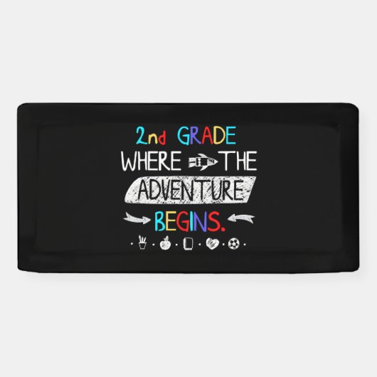 Banderoles 2e année où commence l'aventure   (Horizontal)