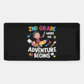 Banderoles 2e année où commence l'aventure (Horizontal)