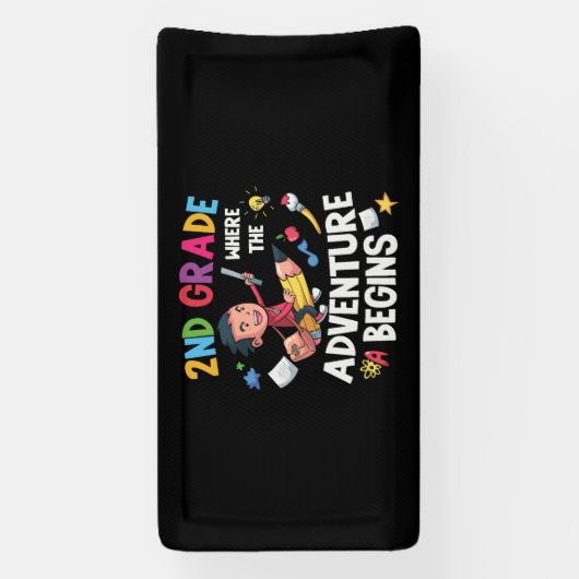 Banderoles 2e année où commence l'aventure (Verticale)