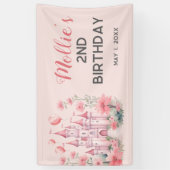Banderoles 2e anniversaire Pink Princess Castle Balloons (Vertical)