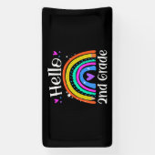 Banderoles 2nd Teacher Rainbow Grade Back To School (Verticale)