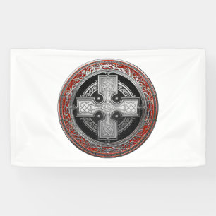 Banderoles [300] Ancienne Croix de noeud d'argent sacré celti
