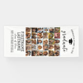 Banderoles 30 Photo - Graduation Moderne Minimal Blanc (Horizontal)