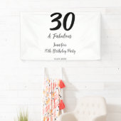 Banderoles 30e anniversaire ajouter nom date année noir (En situation)