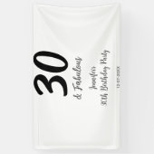 Banderoles 30e anniversaire ajouter nom date année noir (Vertical)