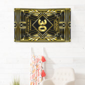 Banderoles 30e anniversaire Art Déco Gold Black Great Gatsby (En situation)