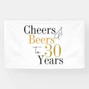 Banderoles 30e anniversaire Bières et encouragements Mini Fêt