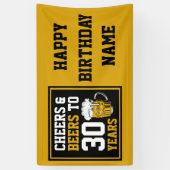 Banderoles 30e anniversaire Cheers & Bières à 30 ans (Vertical)