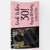 Banderoles 30e anniversaire de la fille qui regarde  (Vertical)