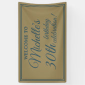 Banderoles 30e anniversaire des turquoises Gold (Vertical)