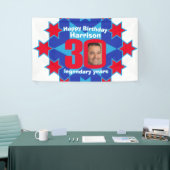 Banderoles 30e anniversaire étoile bleu blanc rouge photo per (Salon professionnel)