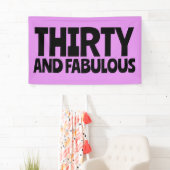 BANDEROLES 30E ANNIVERSAIRE FABULOUS BANNER DE PARTI (En situation)