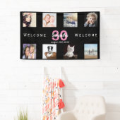 Banderoles 30e anniversaire fête photo collage fille noir (En situation)