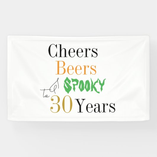 Banderoles 30e anniversaire Halloween Soeurs Éffrayants fête (Horizontal)