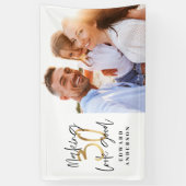 Banderoles 30e anniversaire moderne noir et or photo collage (Vertical)