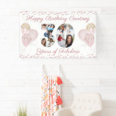 Banderoles 30e anniversaire Numéro 30 découpé 8 photos Rose G (En situation)