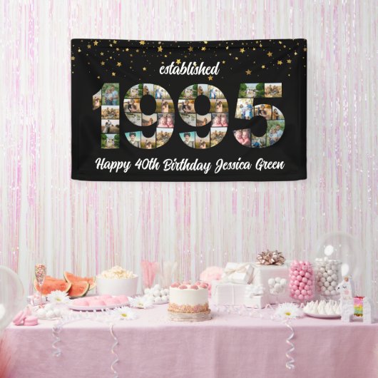 Banderoles 30e anniversaire Photo Collage créé 1995 (Fête)