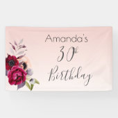 Banderoles 30e anniversaire rose rose rose rose rose rose or  (Horizontal)