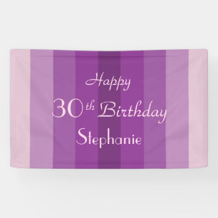 Banderoles 30ème trente-cinquième rayure personnalisée de