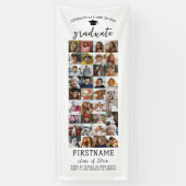 Banderoles 36 Photo Collage Graduation Moderne Minimal Blanc (Vertical)