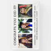 Banderoles 3 Collage de photos Fêtes Diplômé (Vertical)