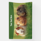 Banderoles 3 Guinea Pigs On Grass (Verticale)