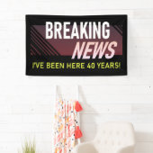 Banderoles 40 ans de travail Anniversaire 40e employé (En situation)