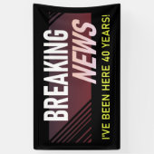 Banderoles 40 ans de travail Anniversaire 40e employé (Vertical)