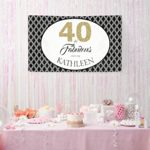 Banderoles 40 ans et Fabuleux Personnalisé 40ème Anniversaire